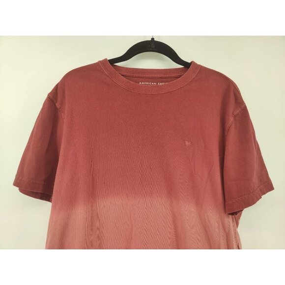 American Eagle Super Soft Ombre Logo Embroidered T-shirt Size M - Picture 3 of 9
